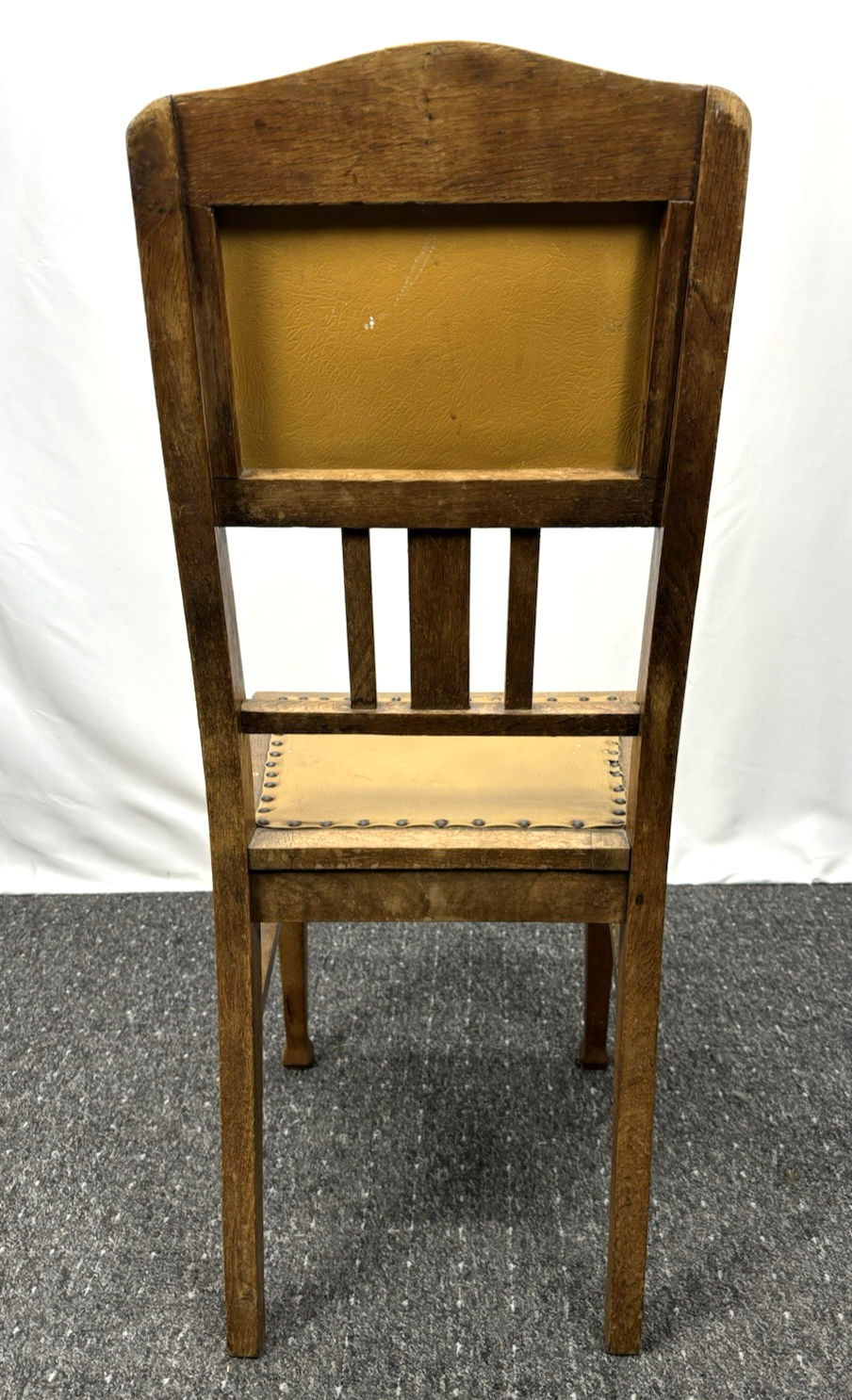 Küchenstuhl Massivholz Art Deco Leder Büro Schreibtisch Vintage