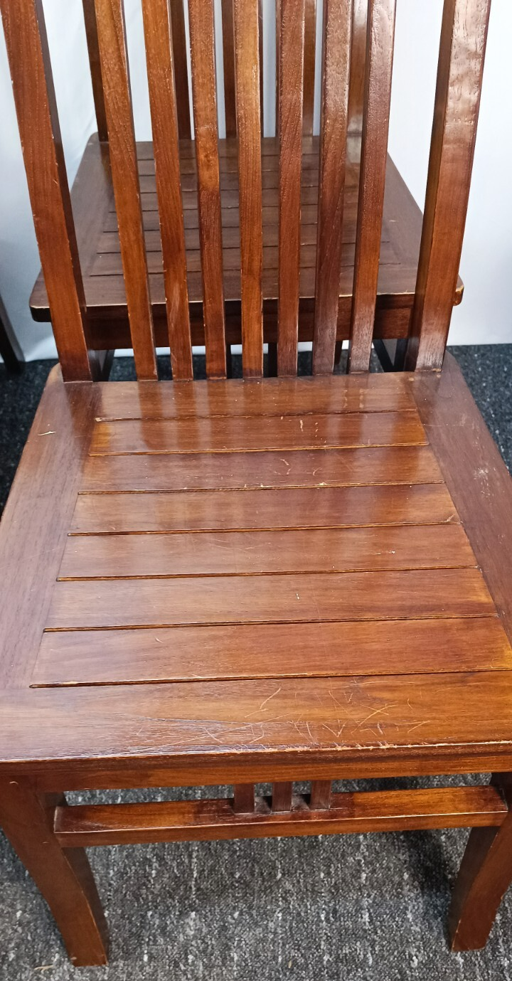 1 von 5 Landhaus Stuhl Kolonial Stil  Büro Schreibtisch Massivholz Esszimmer