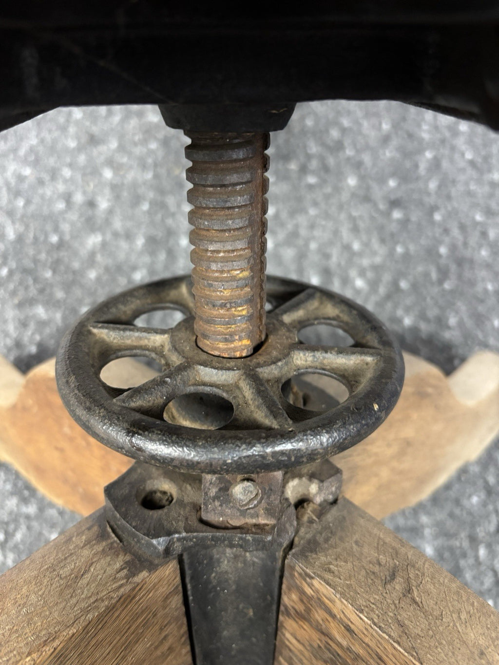 Amerikanischer Drehstuhl Büro Schreibtisch Officechair Art Deco Antik