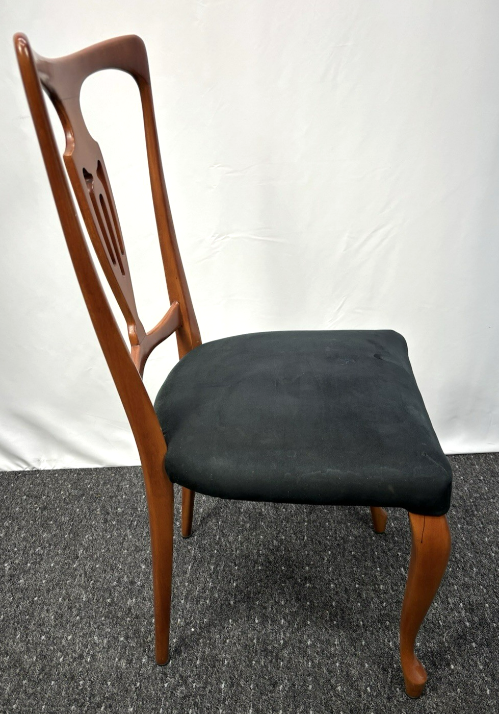 1 von 5 Midcentury Esszimmer Stuhl Holz Vintage Polstersitz