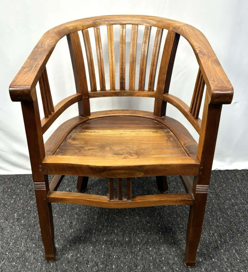 1 von 4 Armlehnstuhl Kolonialstil Massivholz Art Deco Bauhaus Gropius