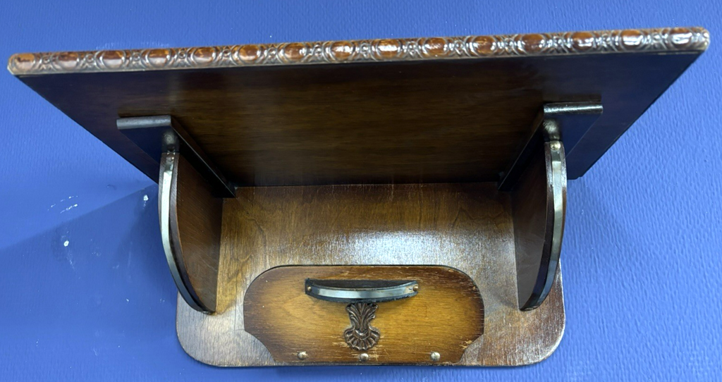 Regalbrett/ Ablage mit Schlüsselhalter Massivholz Art Deco Antik