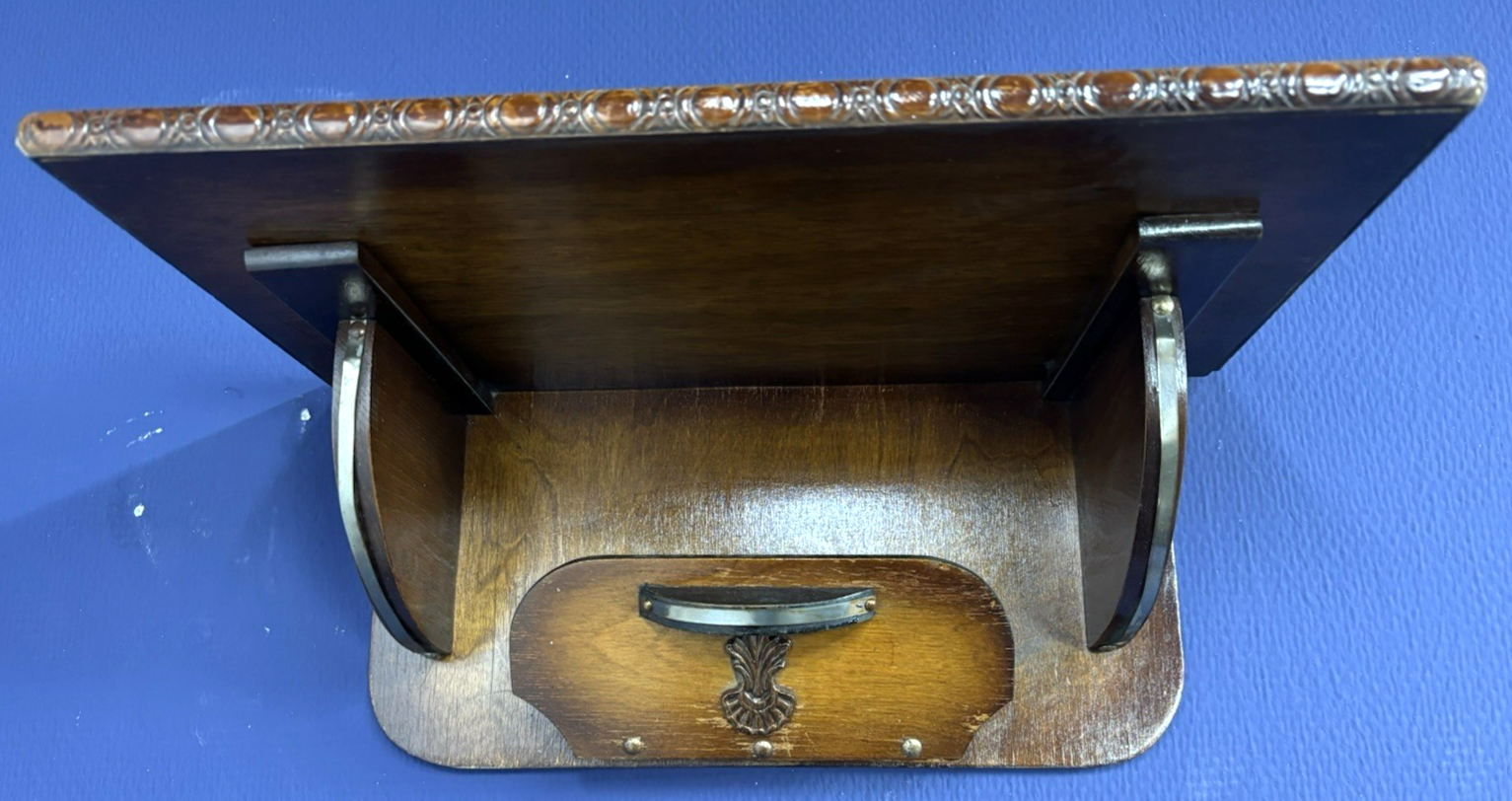 Regalbrett/ Ablage mit Schlüsselhalter Massivholz Art Deco Antik