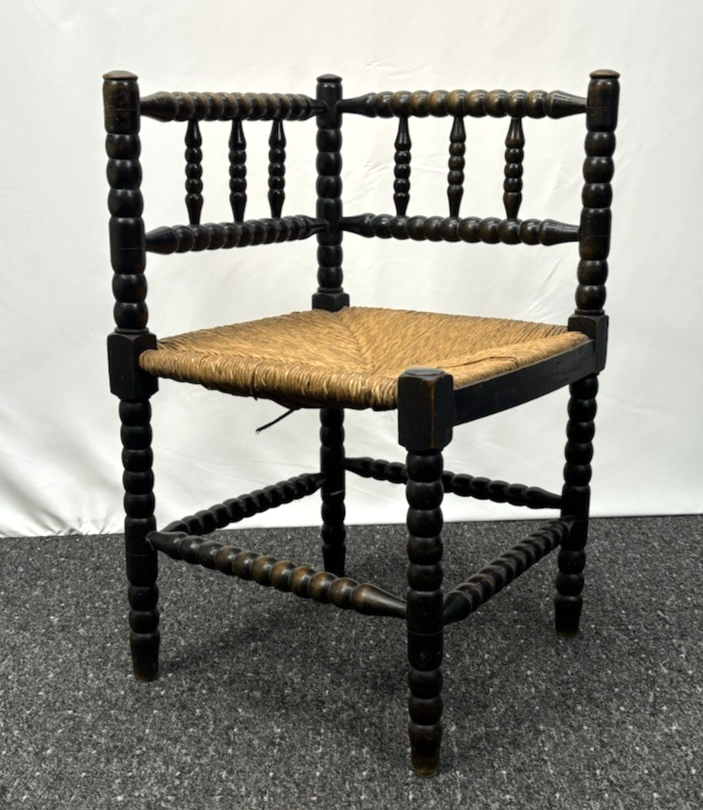 Eckstuhl Damenstuhl Kinderstuhl Korbgeflecht Vintage