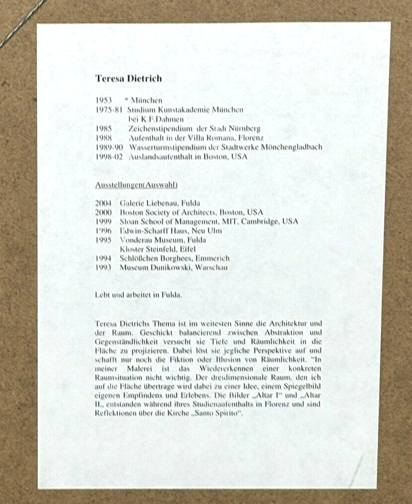 Teresa Dietrich (*1953) München - Raum 2   Bild 177 von 325 Exemplaren Buche