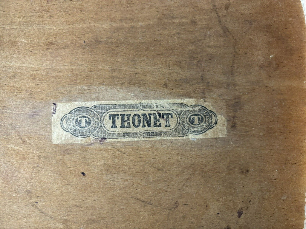 Original Thonet Kinderstuhl Hochstuhl mit abnehmbaren Tisch Mahagoni Art Deco