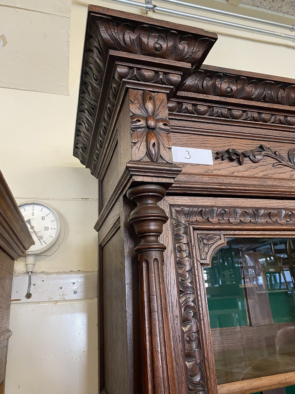 Prachtvoller Antiker Buffetschrank | Gründerzeit Aufsatzbuffet | Eiche massiv |