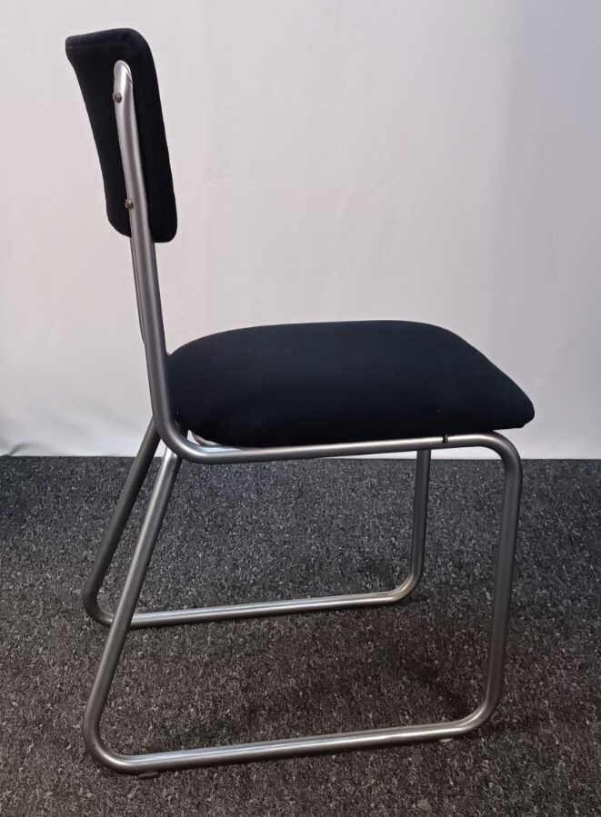 1 von 2 Stühlen Stuhl Bauhaus Stahlrohr Vintage Stahlrohrmöbel Gispen Stil