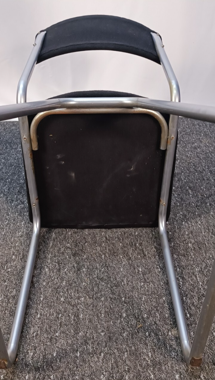 1 von 2 Stühlen Stuhl Bauhaus Stahlrohr Vintage Stahlrohrmöbel Gispen Stil