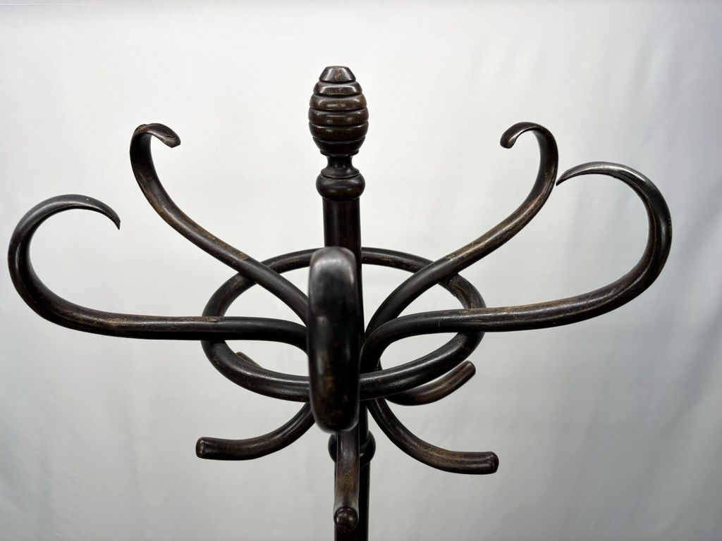 Mundus (ehem. Thonet) Standgarderobe ca. 200 cm hoch Holz Antik Art Deco