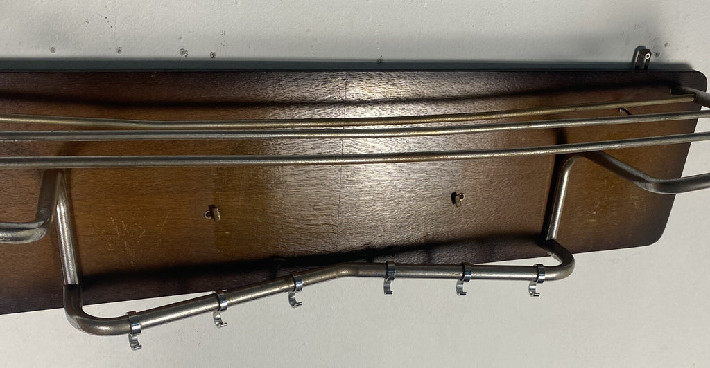 Wandgarderobe Stahlrohr Holz Bauhaus ArtDeco 