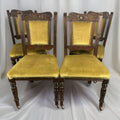 4er Set Antike Stühle Jugendstil viktorianisch Esszimmer Art Deco Holzschnitzarb