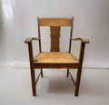 Armlehnstuhl Amsterdamer Schule Korbgeflecht Büro Art Deco Bauhaus Vintage
