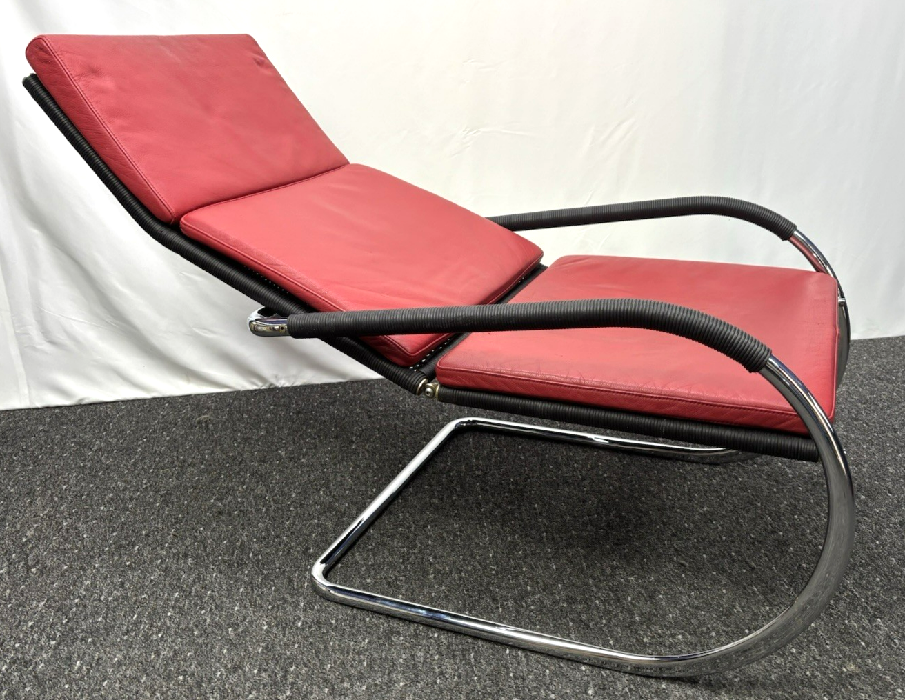 Freischwinger-Sessel Stahlrohrmöbel nach Entwurf Adolf Lorenz Art Deco Bauhaus