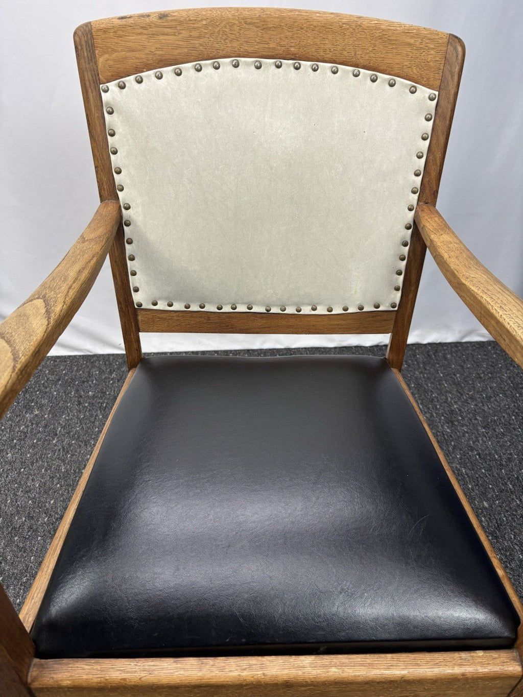 1 von 2 Hochwertiger Holzstuhl mit Armlehnen Klassisch & Stabil Art Deco Vintage - Wesel Antik Kunst Vintage
