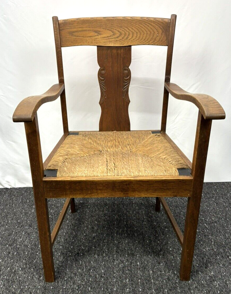 Armlehnstuhl Amsterdamer Schule Korbgeflecht Büro Art Deco Bauhaus Vintage