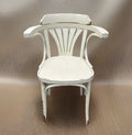 1 von 3 Armlehnstuhl Bistro Vollholz weiß Art Deco Bauhaus  Vintage an Bastler