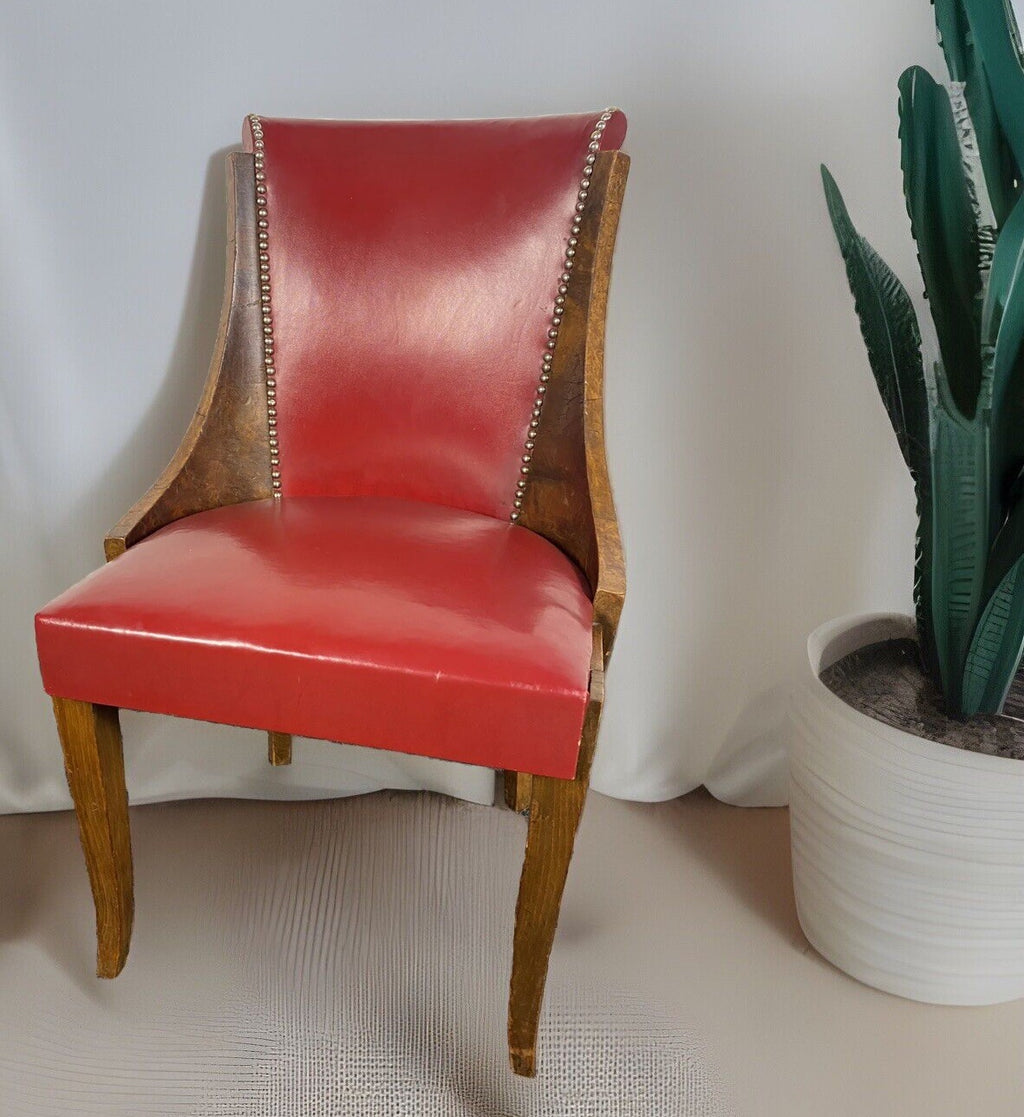 1 von 6 Gondelstühle Französisch Art Deco Nussbaum Wurzelholz Antik ca. 1920