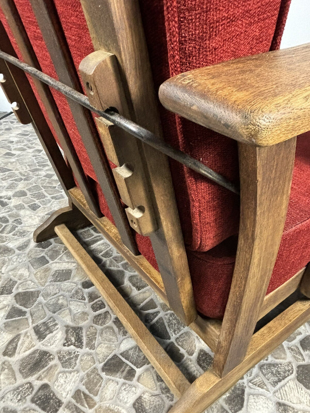 Fernsehsessel Rauchersessel Sitzmaschine Brutalist Art Deco Antik Massivholz