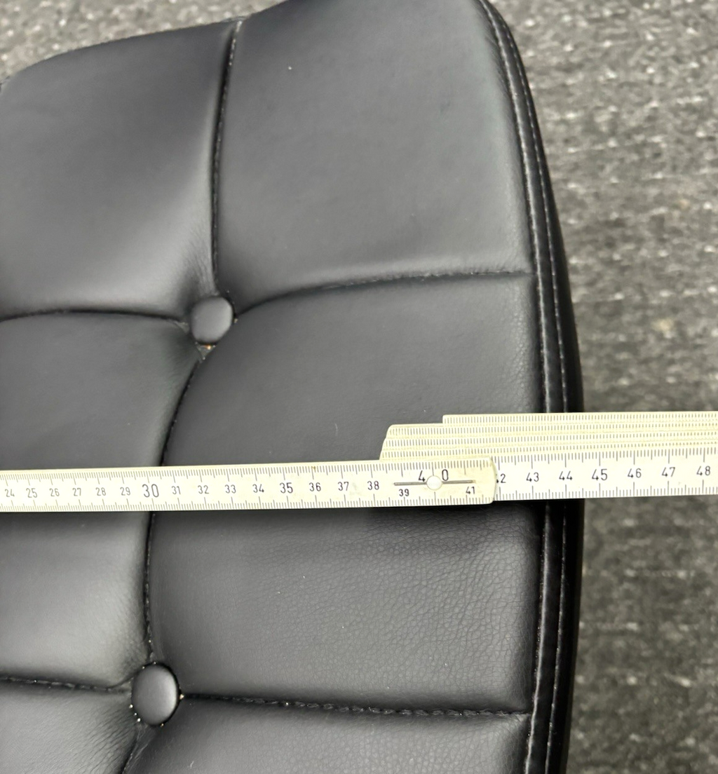 1 von 6 Stuhl Gropius Vintage Kunstleder silber schwarz Büro Esstisch Bauhaus