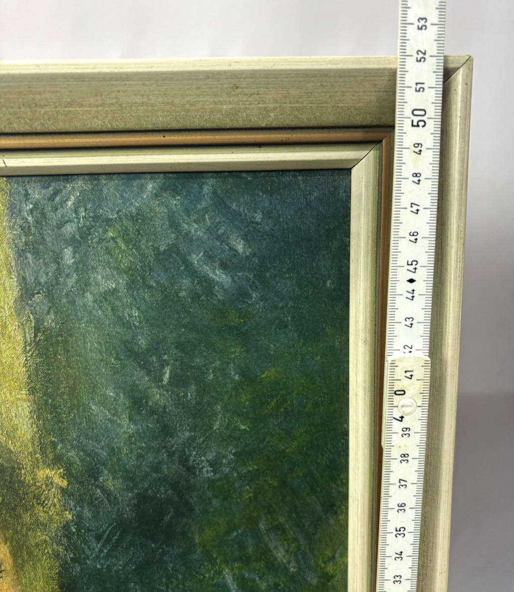 Bild "Lesendes Mädchen" verm. Druck gerahmt ca. 43 x52 cm