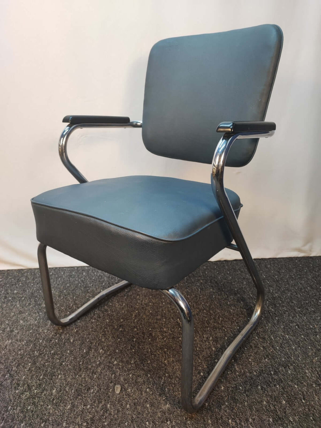 Vintage Bauhaus Stuhl Freischwinger Stahlrohr Chrom 30er 40er Art Deco Sessel