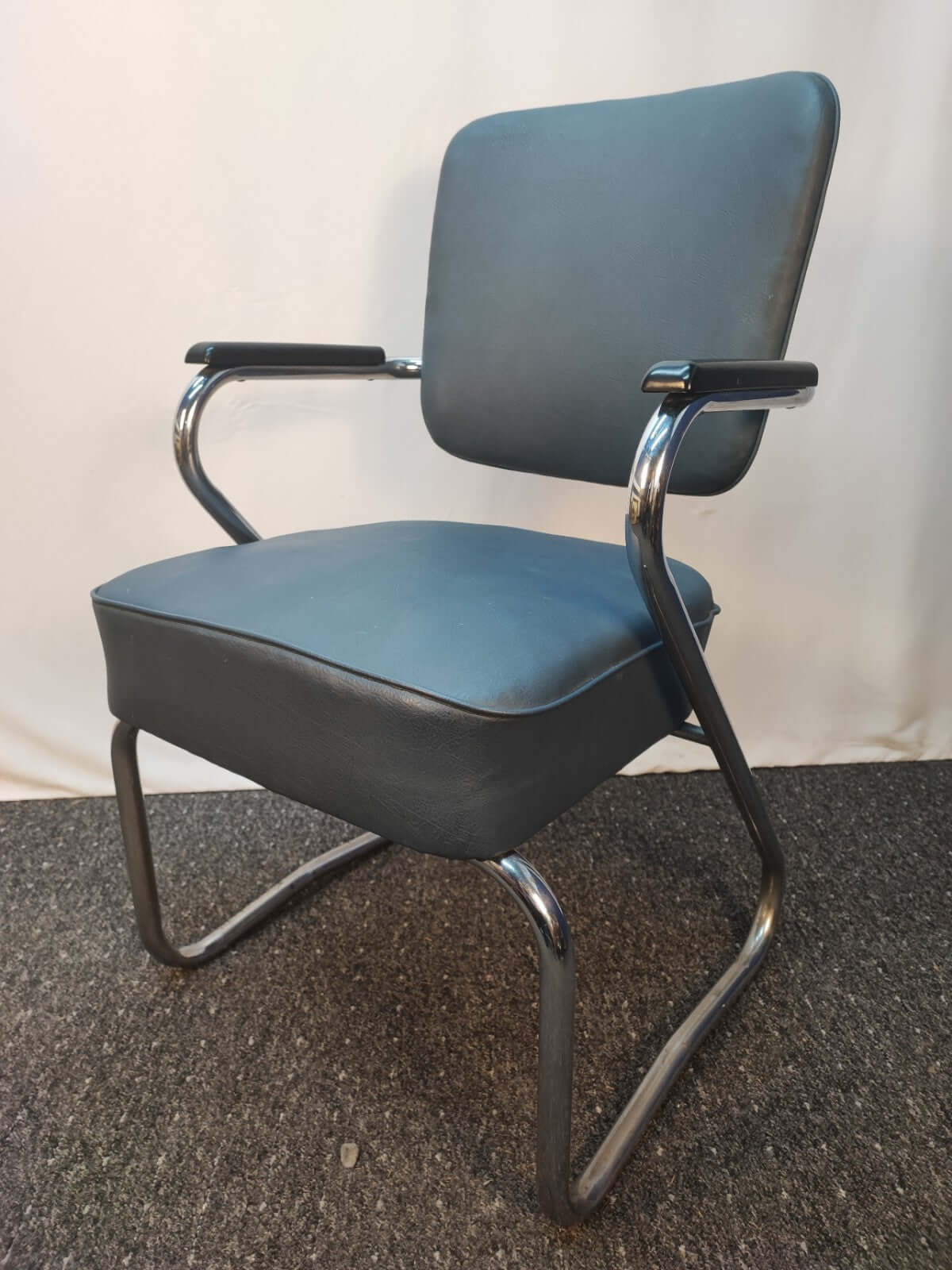 Vintage Bauhaus Stuhl Freischwinger Stahlrohr Chrom 30er 40er Art Deco Sessel