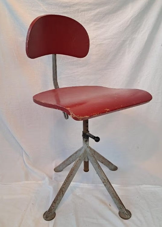 Odelberg Olson Werkstattstuhl Drehstuhl Schweden 50er Industrial Loft Vintage