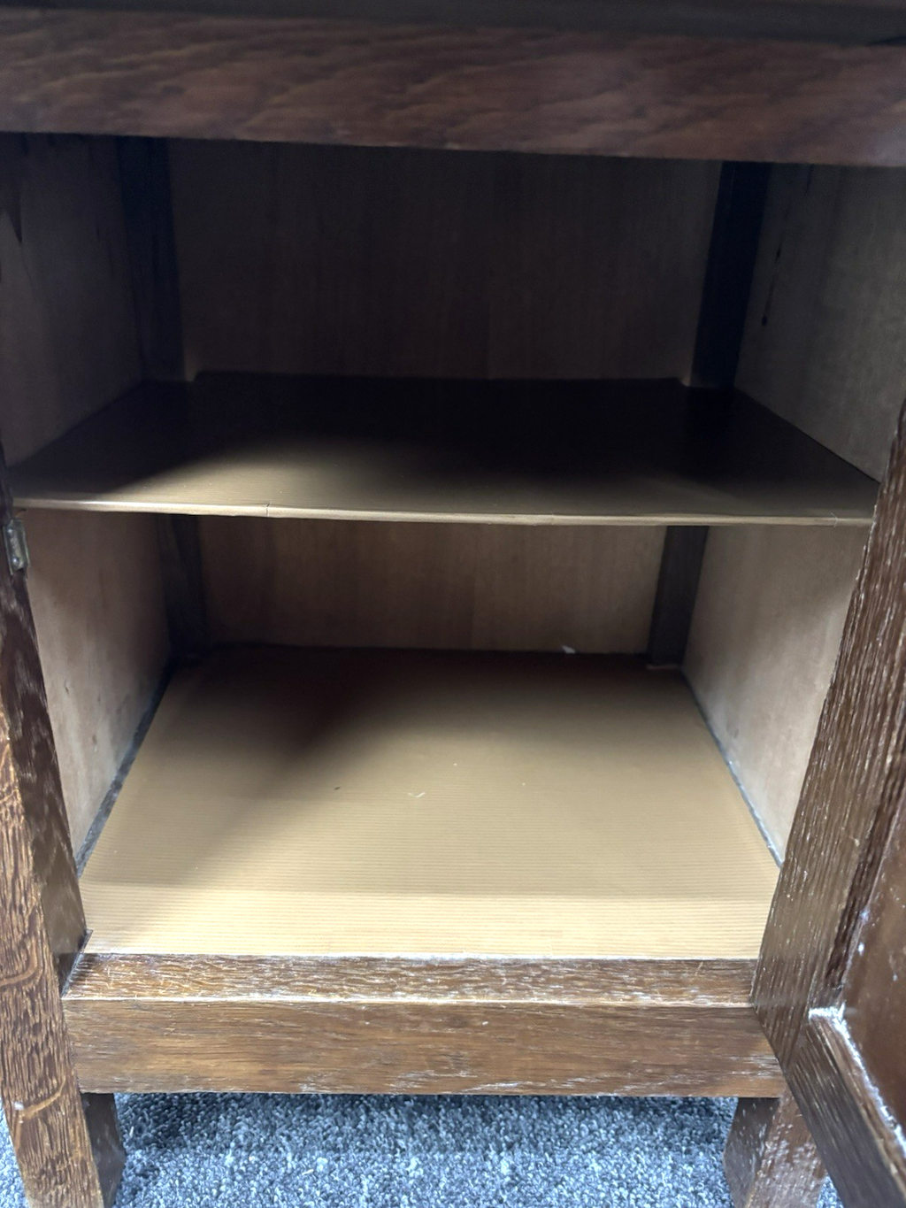 Anrichte Beistelltisch Kommode Schrank Art Deco Antik Holz Glas 65x40x34 cm