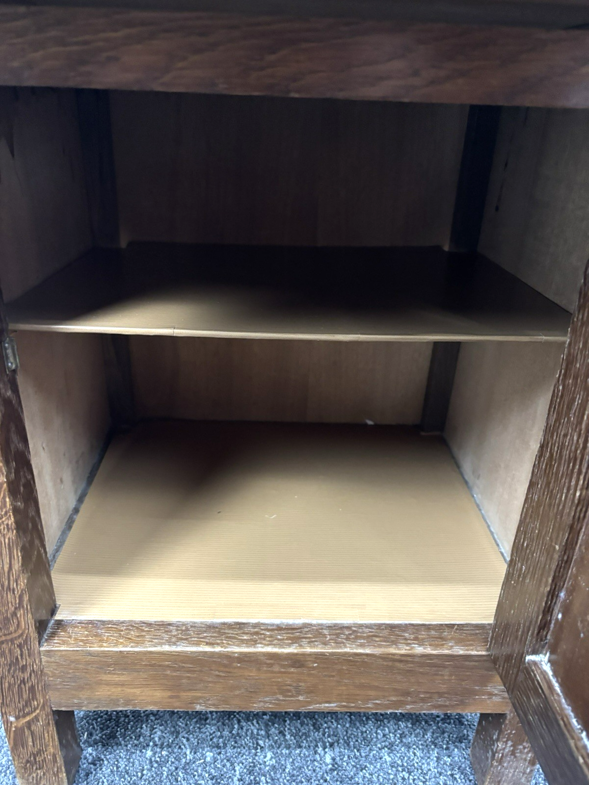 Anrichte Beistelltisch Kommode Schrank Art Deco Antik Holz Glas 65x40x34 cm