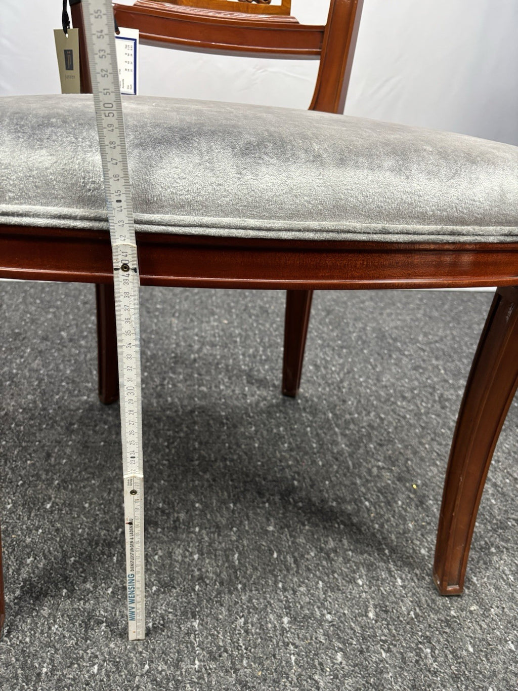 1 von 2 franz. Stilmöbel Stuhl Vintage Esszimmer Schreibtisch Holz Mahagonifarbe