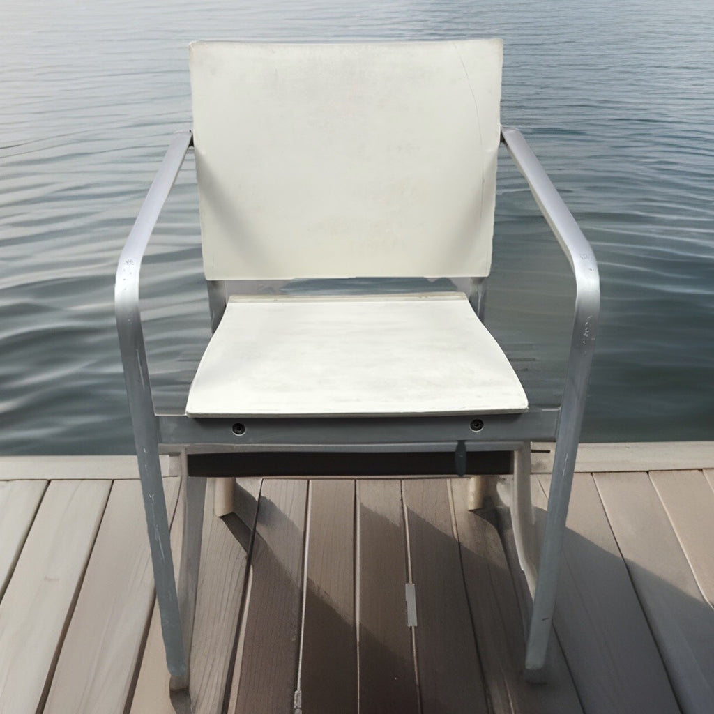 1 von 10 ORIGINAL Thonet Gartenstuhl Outdoor Armlehnstuhl Alu Kunstst. Bauhaus