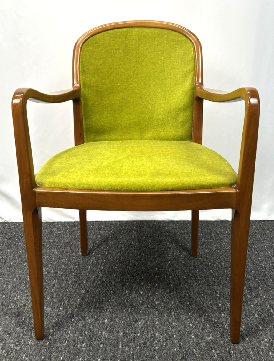 4er Set Armlehnstuhl von Lübke Vintage Esszimmer Buchenholz Art Deco