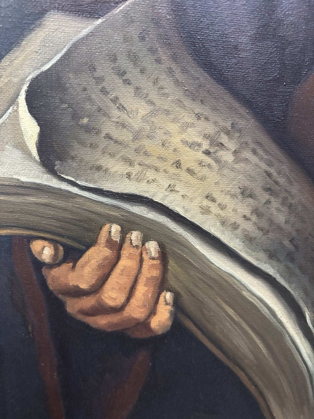Bild Ölgemälde "Der Eremit" nach Salamon Koninck signiert gerahmt ca. 61 x 73 cm