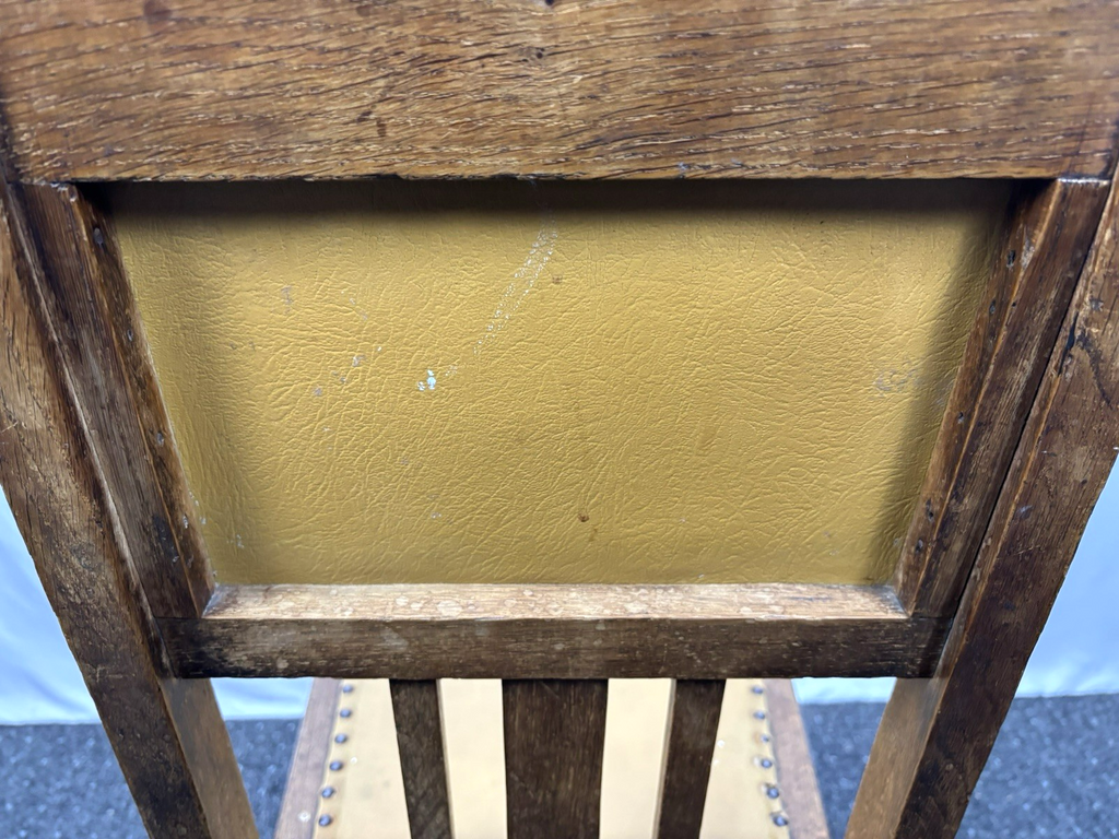 Küchenstuhl Massivholz Art Deco Leder Büro Schreibtisch Vintage