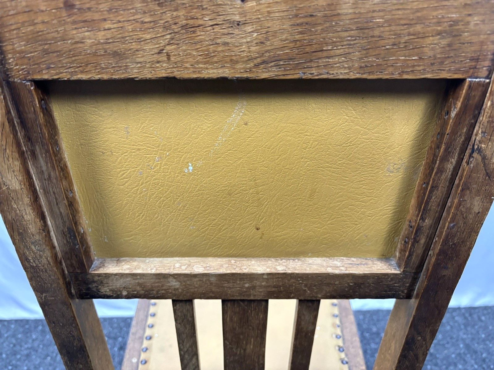 Küchenstuhl Massivholz Art Deco Leder Büro Schreibtisch Vintage