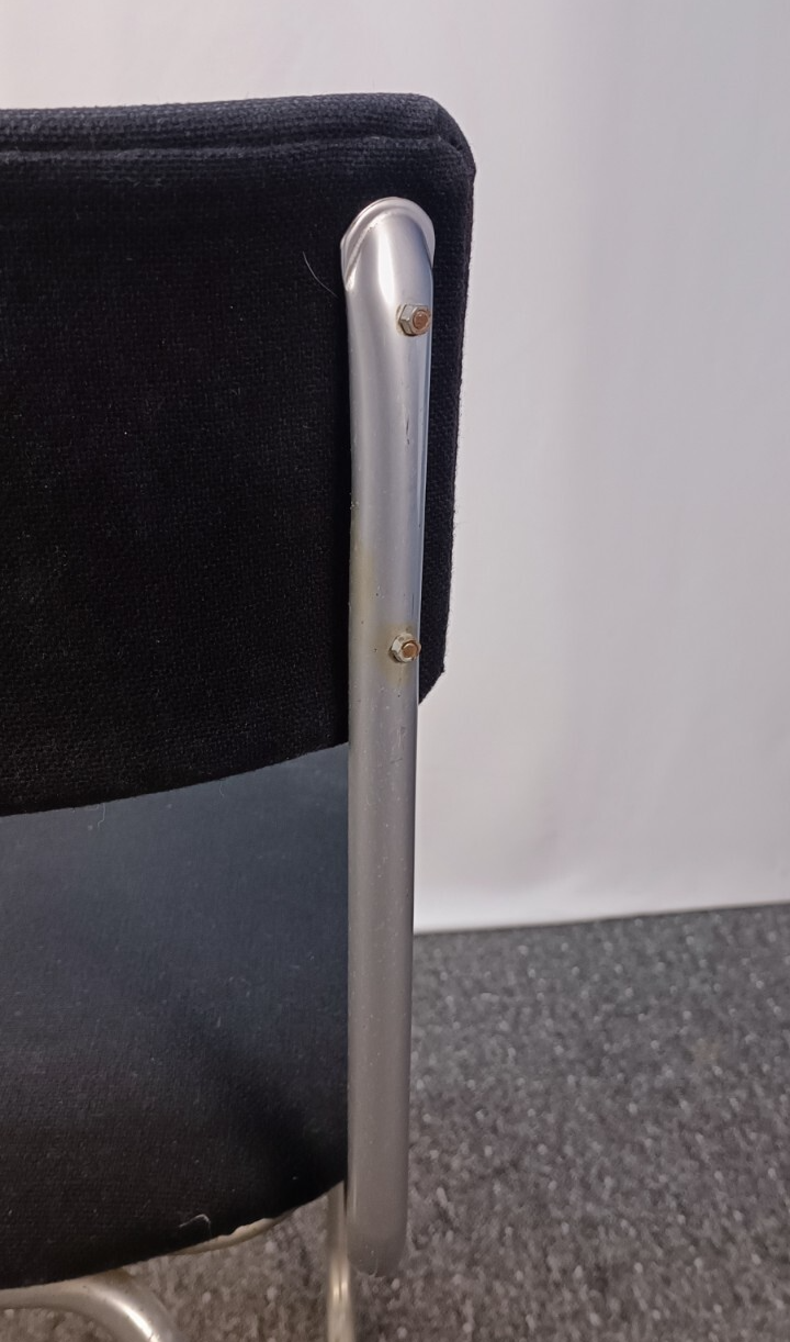 1 von 2 Stühlen Stuhl Bauhaus Stahlrohr Vintage Stahlrohrmöbel Gispen Stil