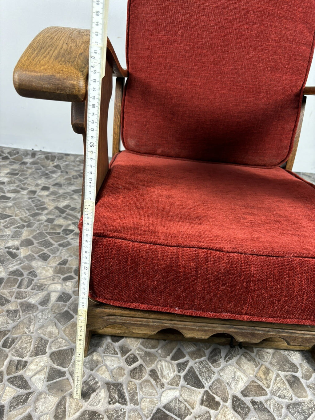 Fernsehsessel Rauchersessel Sitzmaschine Brutalist Art Deco Antik Massivholz