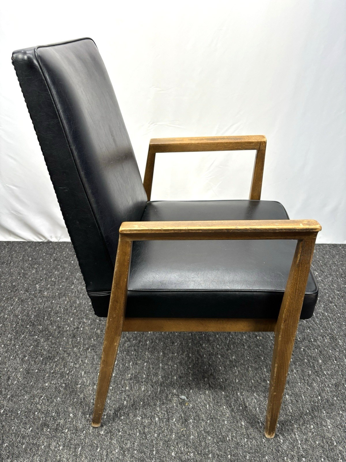 1 von 6 ORIGINAL Thonet Stuhl/ Sessel Midcentury Büro Esszimmer Art Deco Leder