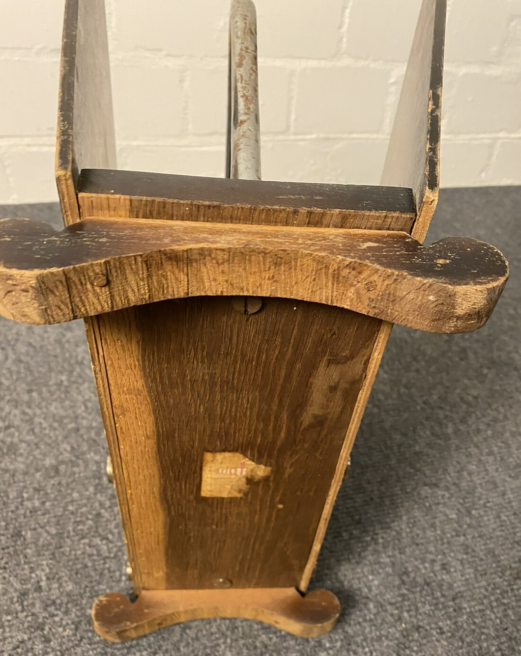 Zeitschriftenhalter / Ständer Holz Antik, Art Deco Stahlrohrmöbel, Eiche