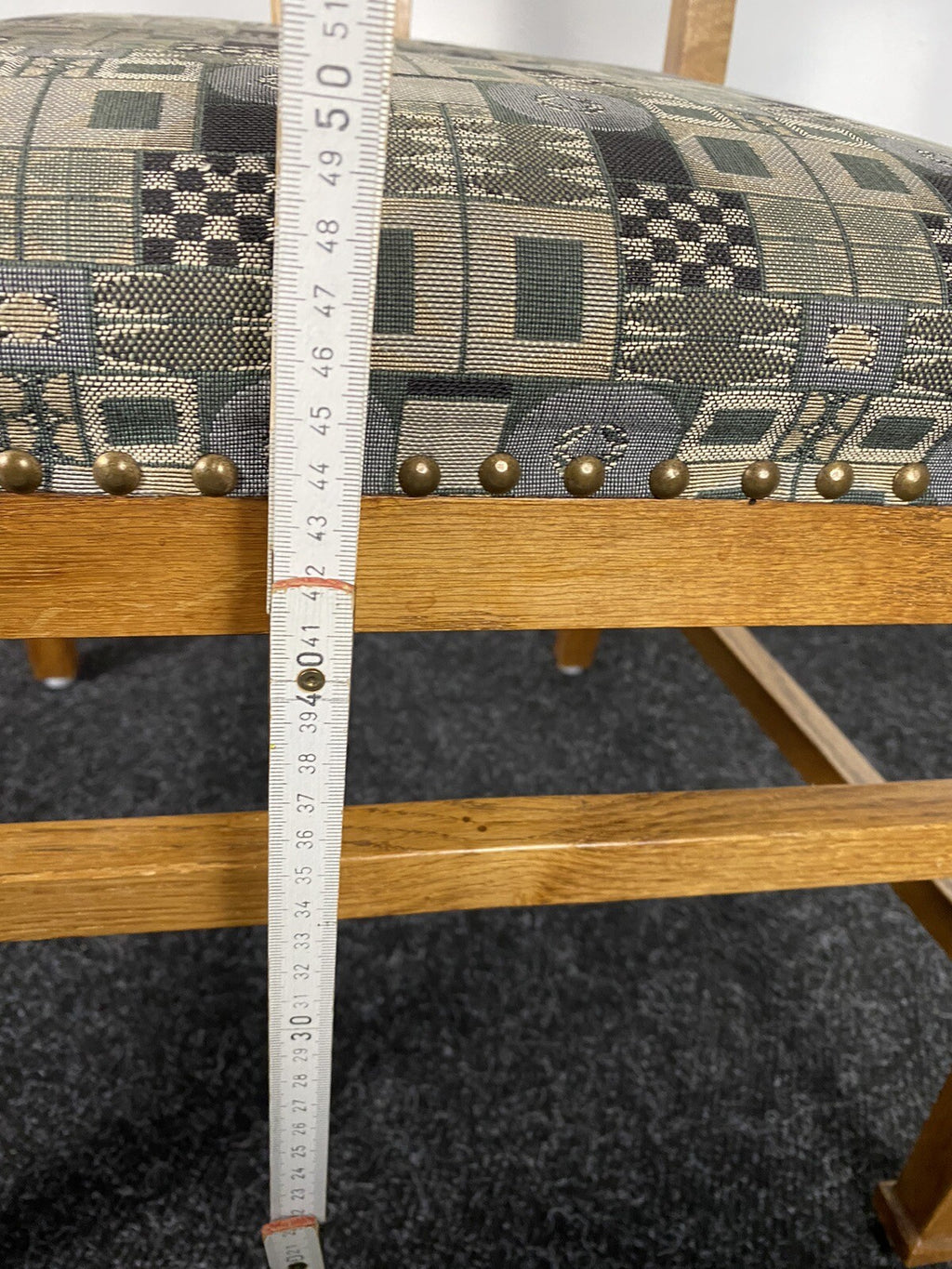 1von 5 Bürostuhl Stoff Wiener Werkstätte Entwurf Josef Hoffmann Art Deco Bauhaus