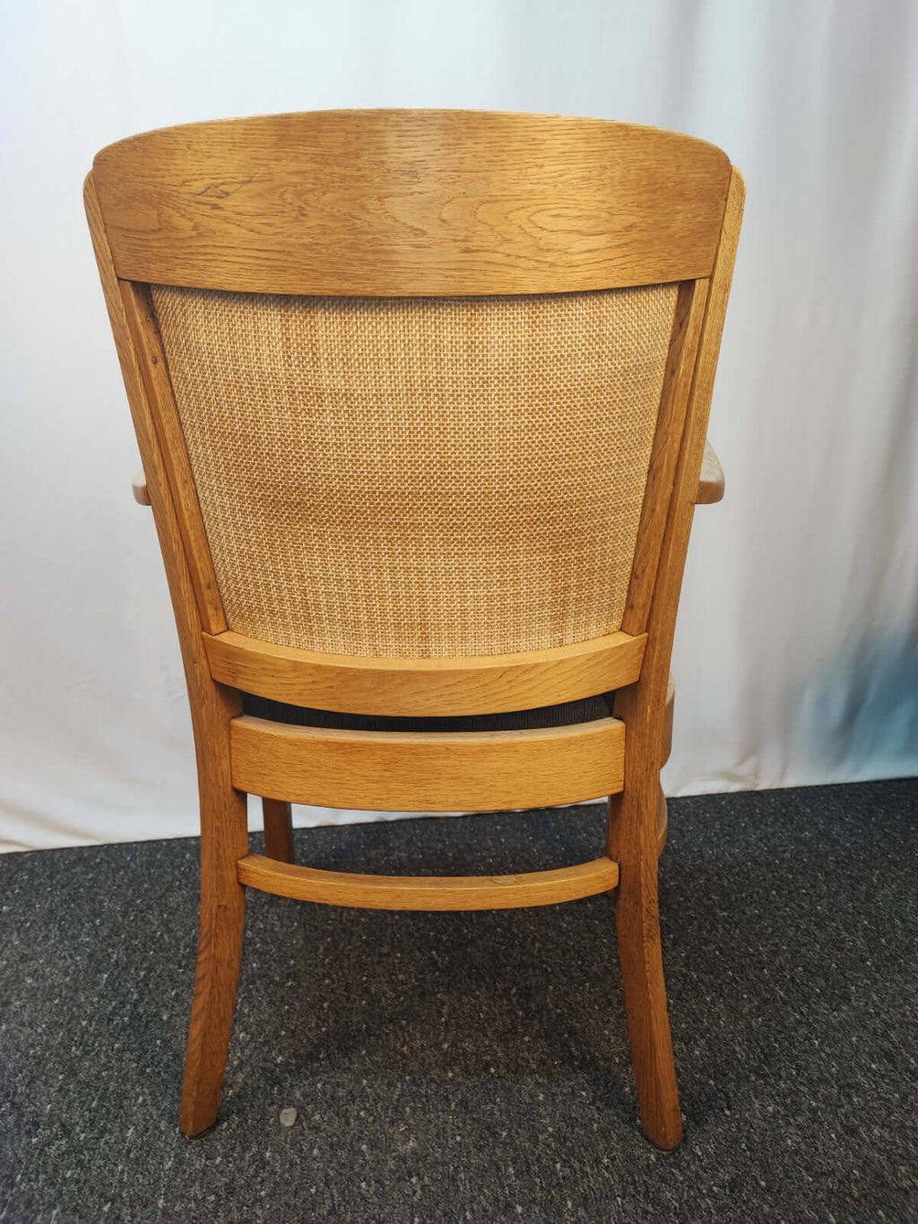 Art Deco Armlehnstuhl Eiche Vintage 30er 40er Federkern Sessel Ziernägel