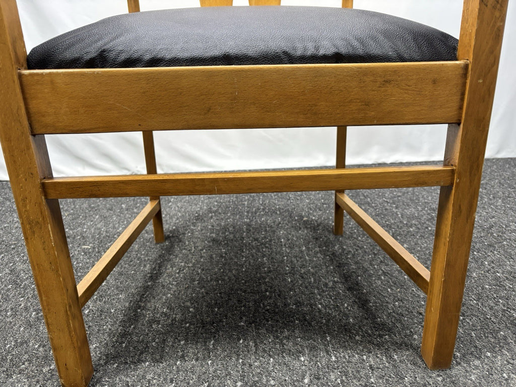 Armlehnstuhl Art Deco Büro Schreibtisch Vintage Buche Federkern