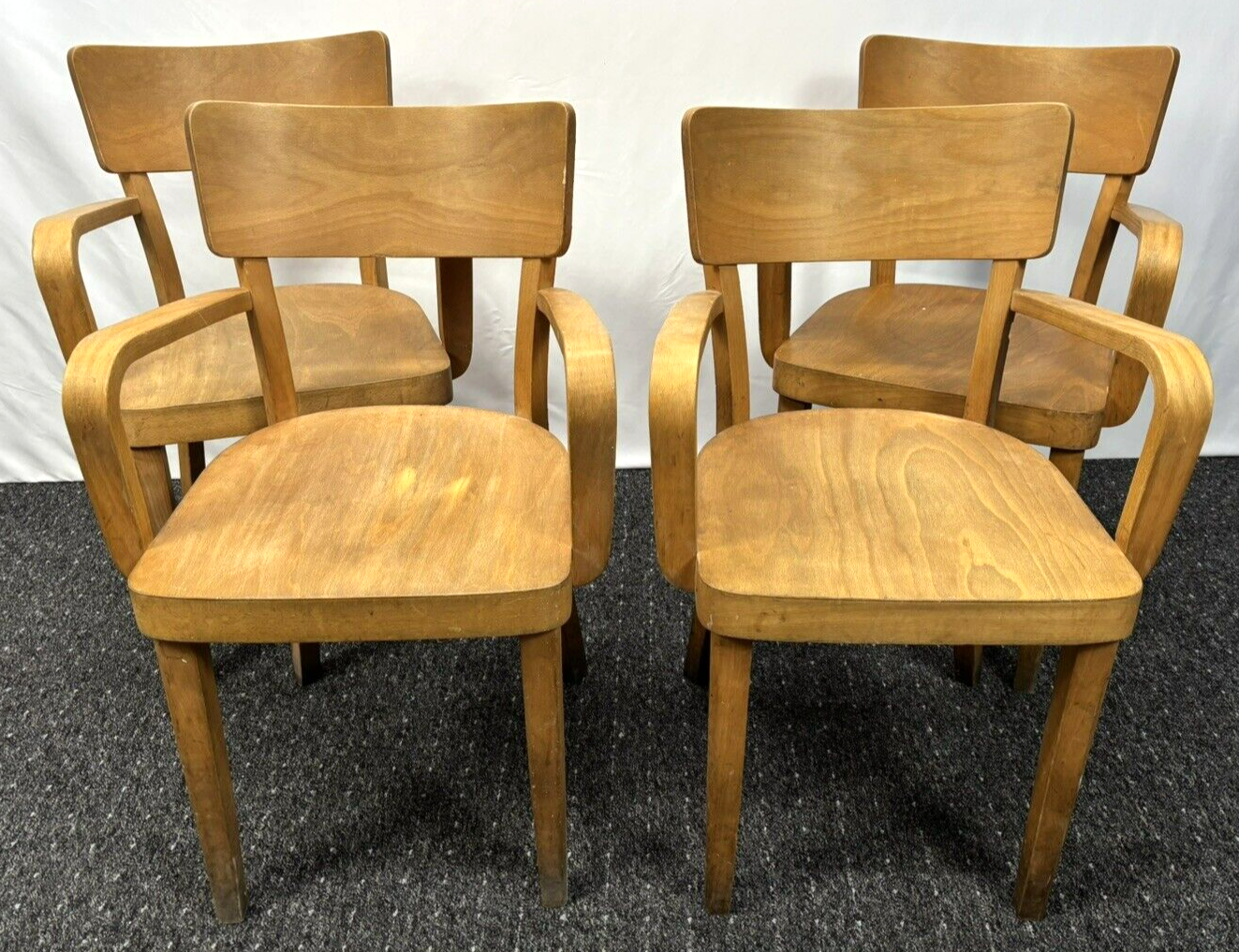 Armlehnstuhl Massivholz Kiefer Büro Küche Esszimmer Art Deco Vintage