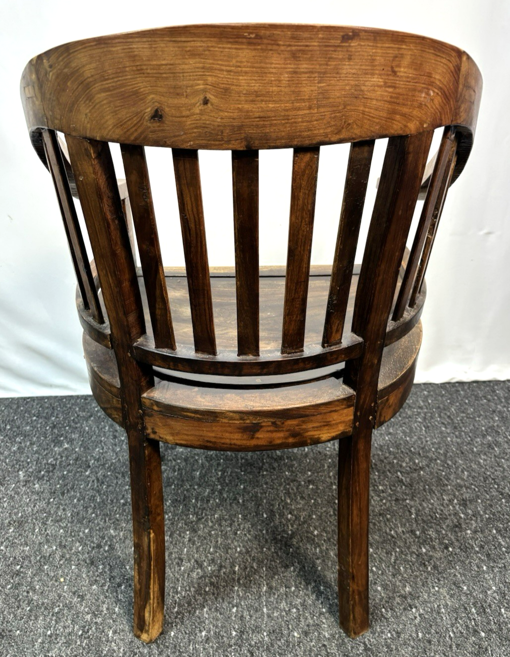 Teakholz Stuhl Kolonialstil Massiv Armlehne Vintage Esszimmer Sessel beschädigt!