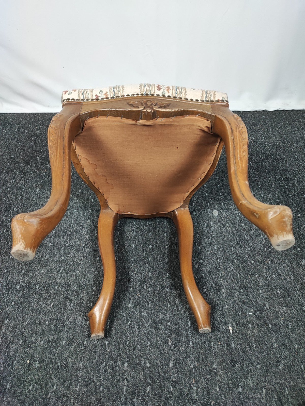 Antiker Prunkstuhl Neobarock geschnitzt Eiche massiv Akanthus Gründerzeit - Wesel Antik Kunst Vintage