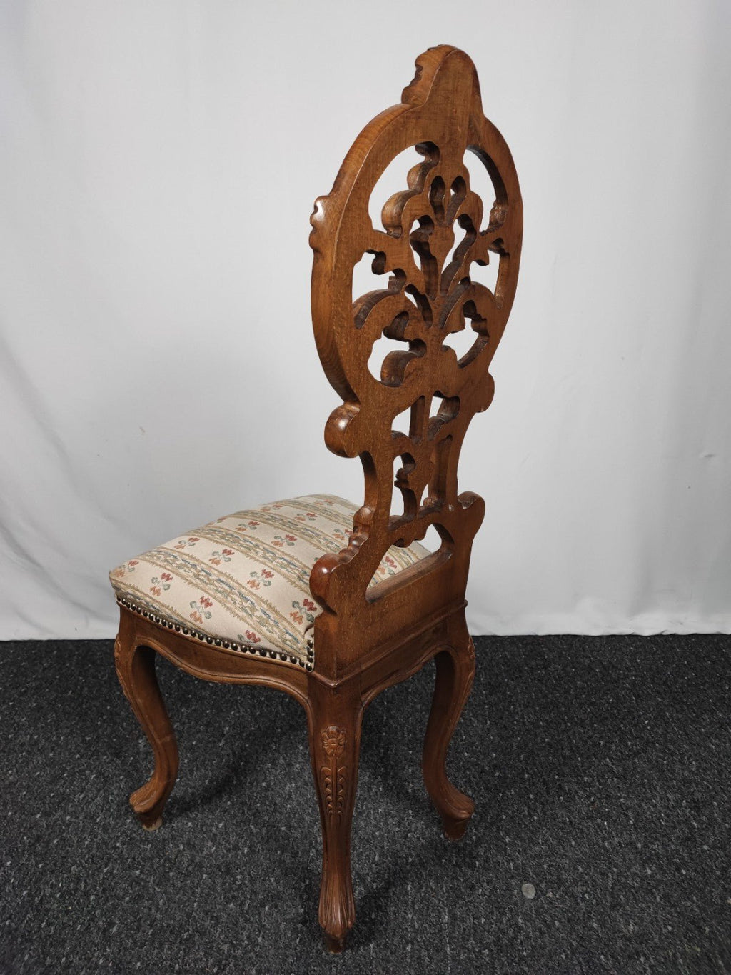 Antiker Prunkstuhl Neobarock geschnitzt Eiche massiv Akanthus Gründerzeit - Wesel Antik Kunst Vintage