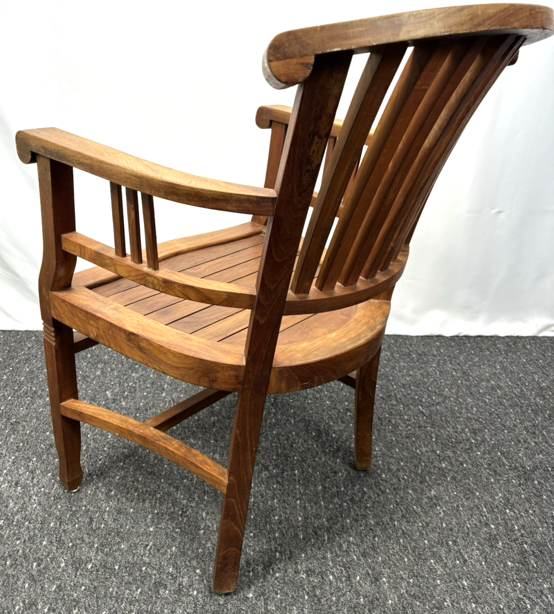 1 von 6 Massivholz Armlehnstuhl im Kolonialstil Art Deco Antik Büro Schreibtisch