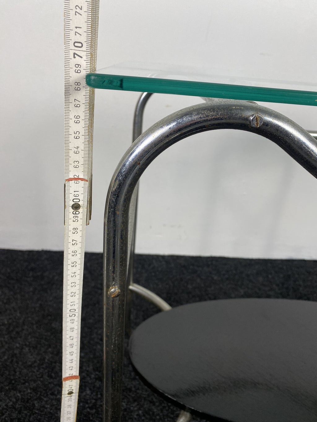 Bartisch Beistelltisch Stahlrohrmöbel Bauhaus Holz Glas