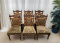 6er Stuhlset Esszimmer Antik Barock Art Deco Massivholz Schnitzarbeiten rollbar
